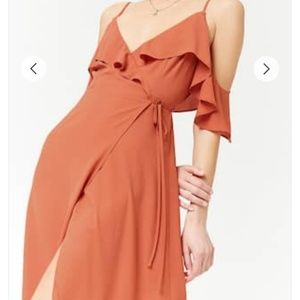 Rusty wrap dress